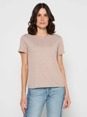 T-shirt basic Le Jardin du Lin beżowy