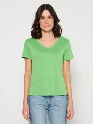 T-shirt basic Le Jardin du Lin zielony