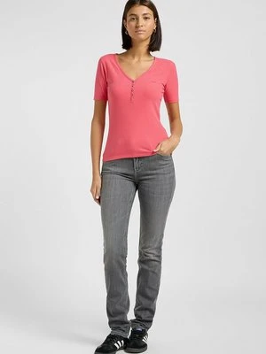 T-shirt basic Lee liliowy