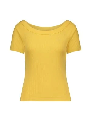 T-shirt basic Lee żółty
