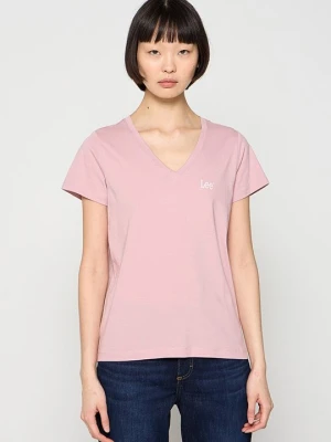 T-shirt basic Lee fioletowy