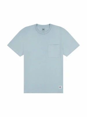 T-shirt basic Lee niebieski