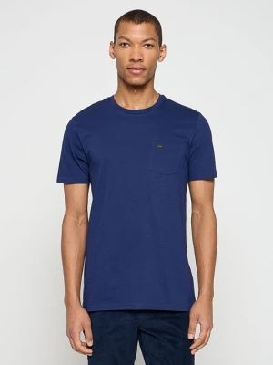 T-shirt basic Lee niebieski