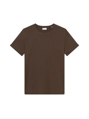 T-shirt basic Les Deux brązowy
