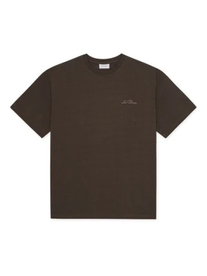 T-shirt basic Les Deux ciemnobrązowy