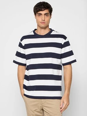 T-shirt basic lindbergh granatowy