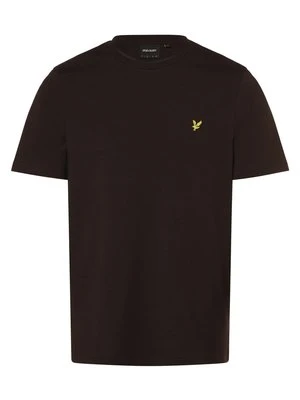 T-shirt basic Lyle & Scott brązowy