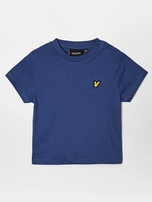 T-shirt basic Lyle & Scott granatowy