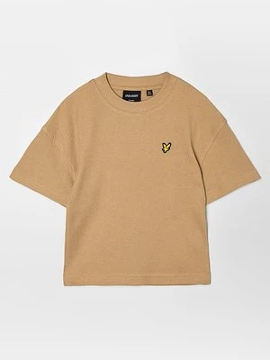 T-shirt basic Lyle & Scott piaskowy
