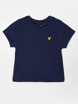 T-shirt basic Lyle & Scott granatowy