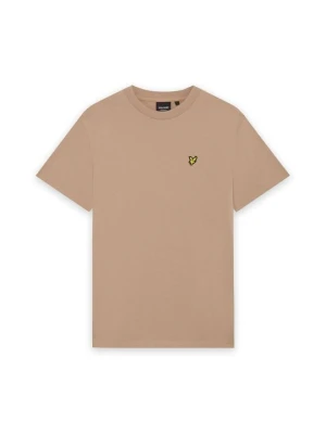 T-shirt basic Lyle & Scott beżowy