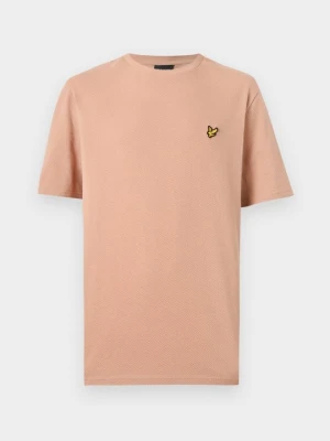 T-shirt basic Lyle & Scott beżowy