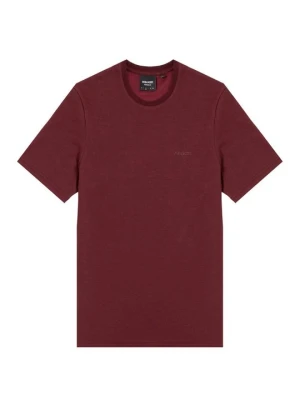 T-shirt basic Lyle & Scott bordowy