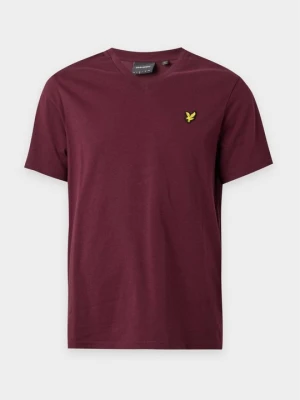 T-shirt basic Lyle & Scott bordowy