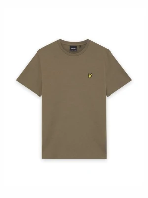 T-shirt basic Lyle & Scott brązowy