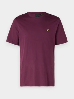 T-shirt basic Lyle & Scott ciemnoczerwony