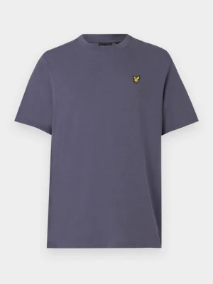 T-shirt basic Lyle & Scott fioletowy