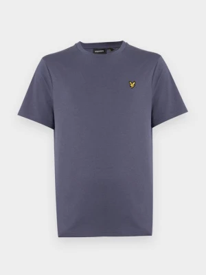 T-shirt basic Lyle & Scott fioletowy