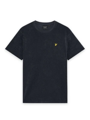 T-shirt basic Lyle & Scott granatowy
