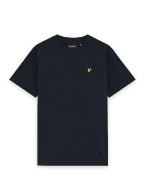T-shirt basic Lyle & Scott granatowy