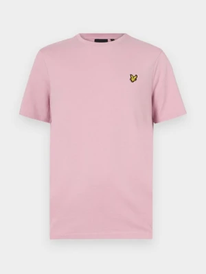 T-shirt basic Lyle & Scott jasnoróżowy melanż