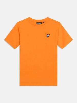 T-shirt basic Lyle & Scott pomarańczowy