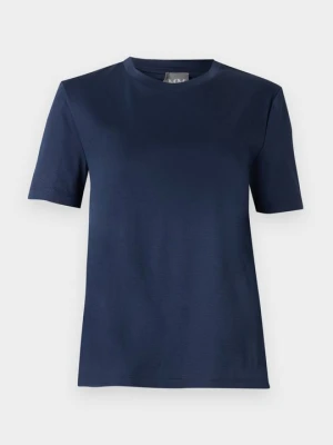 T-shirt basic M--M granatowy