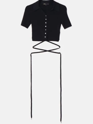 T-shirt basic Maje czarny
