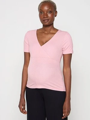 T-shirt basic Mamalicious jasnoróżowy