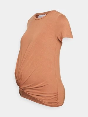 T-shirt basic Mamalicious brązowy