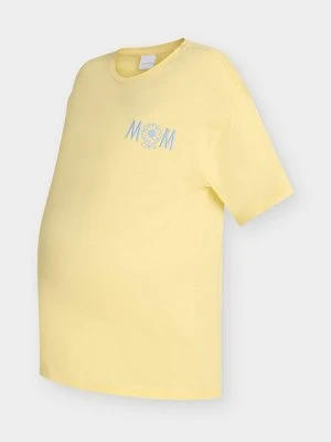 T-shirt basic Mamalicious żółty