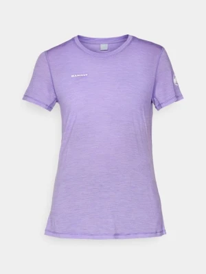 T-shirt basic Mammut liliowy melanż