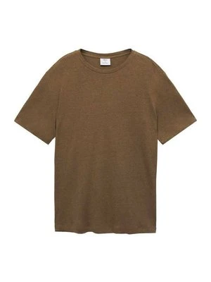 T-shirt basic Mango khaki