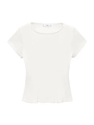 T-shirt basic Mango biały