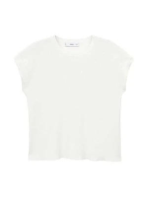 T-shirt basic Mango biały