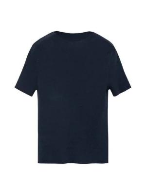 T-shirt basic Mango błękit królewski