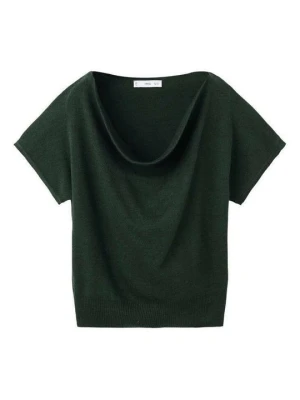T-shirt basic Mango ciemnozielony