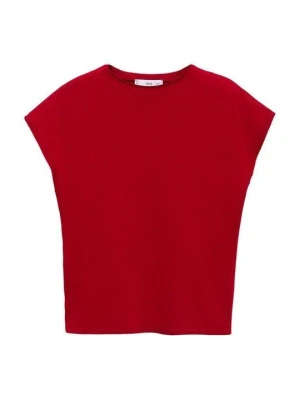 T-shirt basic Mango czerwony