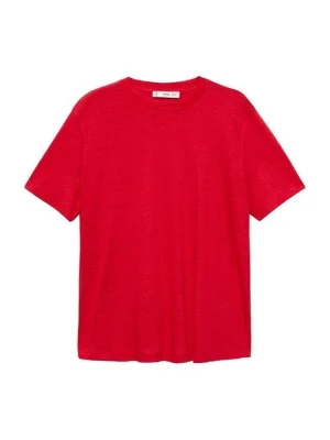T-shirt basic Mango czerwony