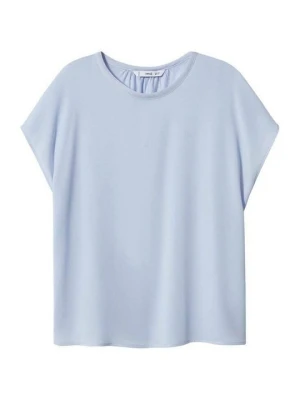 T-shirt basic Mango jasnoniebieski