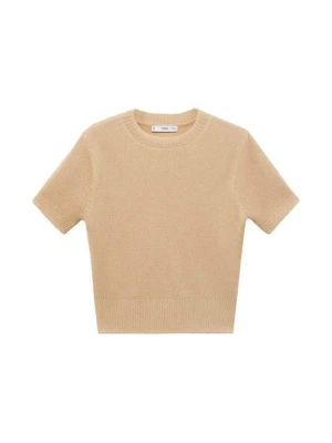 T-shirt basic Mango piaskowy