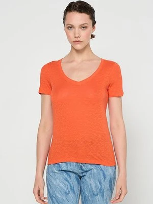 T-shirt basic Marc O'Polo pomarańczowy
