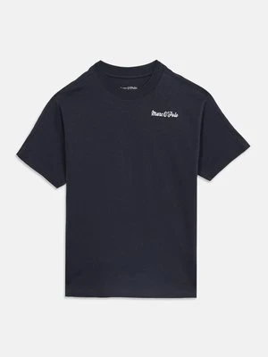T-shirt basic Marc O'Polo granatowy