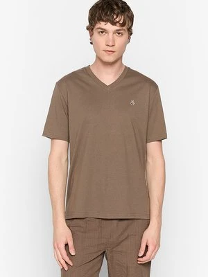 T-shirt basic Marc O'Polo jasny brąz
