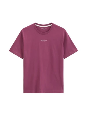 T-shirt basic Marc O'Polo ciemnoczerwony