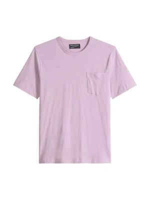 T-shirt basic Marc O'Polo fioletowy