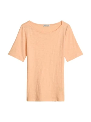 T-shirt basic Marc O'Polo morelowy
