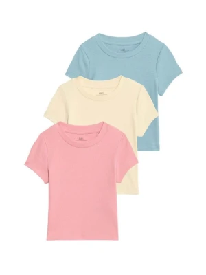 T-shirt basic Marks & Spencer jasnoróżowy