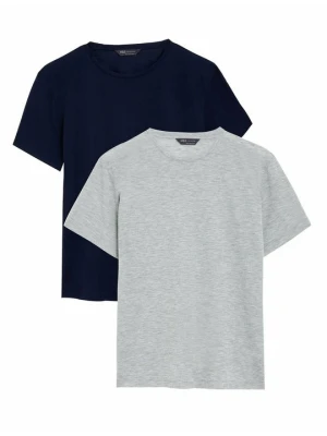 T-shirt basic Marks & Spencer szary