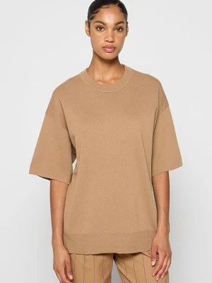 T-shirt basic Michael Kors brązowy